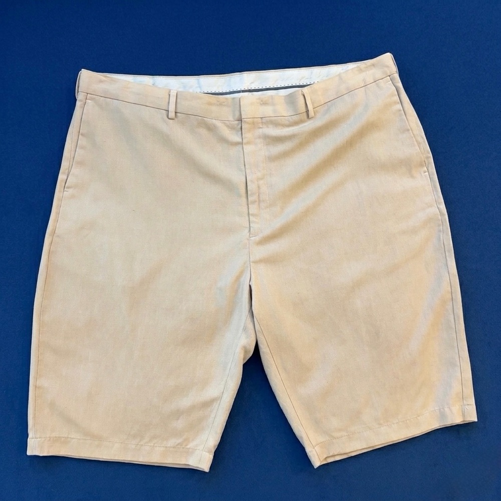 Cubavera Men's Beige Linen Blend Shorts - Size 44 - Like New